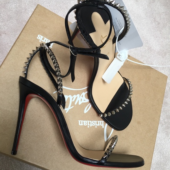❌SOLD❌Christian Louboutin 100mm So Me sandals 37.5 - Picture 1 of 6